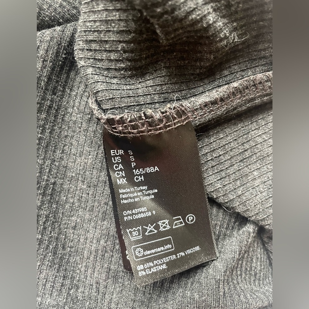 H&M Heather Grey Ribbed Dress - Picture 4 of 4
